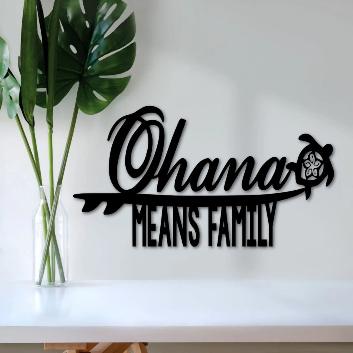 Metal Ohana Sign Wall Decor Ohana Means Family Hawaiian Decor Hawaii Saying Hawaiian Art Metal Word Art Family Sign From Hawaii - 8 inches - metal sign