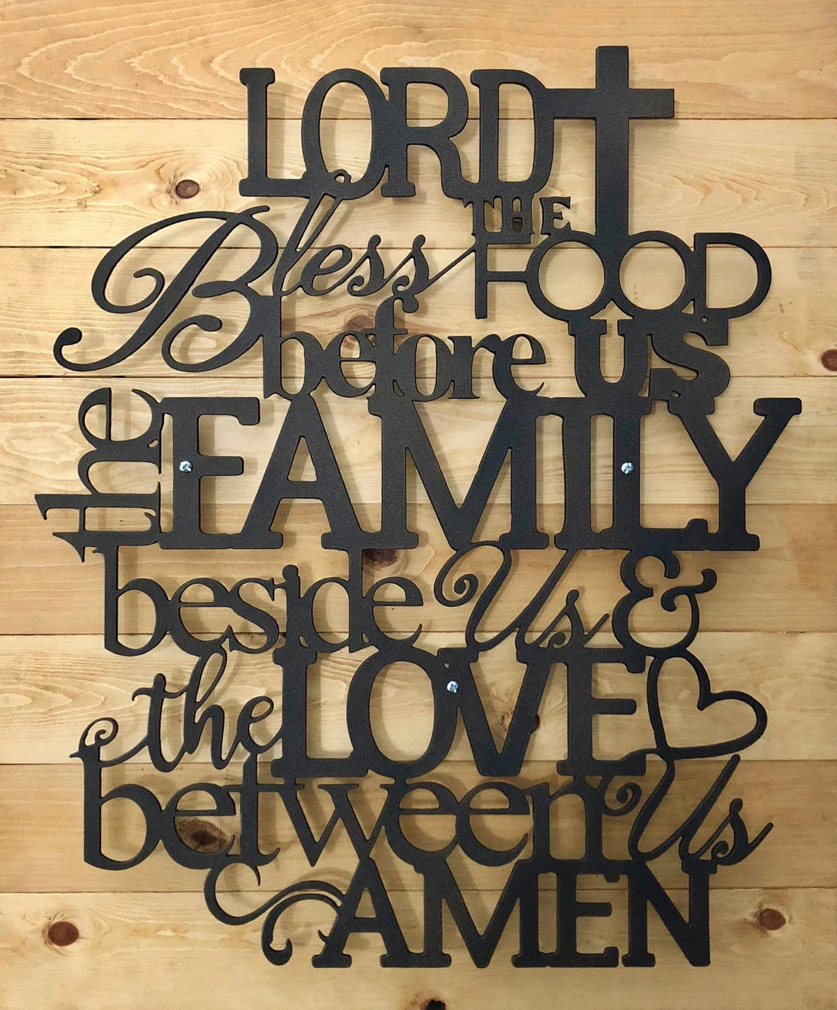 Lord Bless The Food Before Us Metal Sign Cut Metal Sign Wall Metal Sign - 8 inches - metal sign
