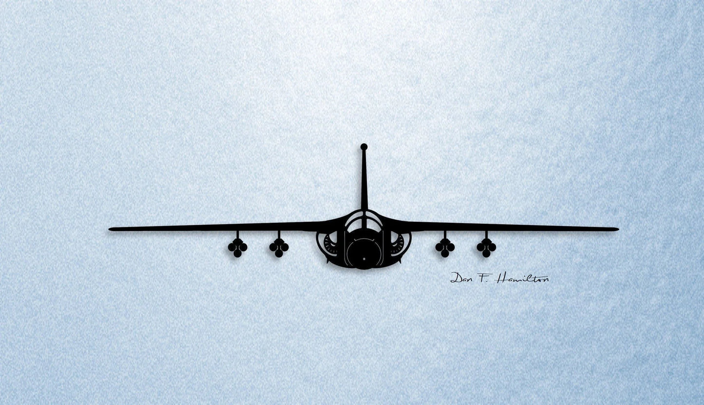 F111 Aardvark Gear Up And Loaded With 4 Pods! Usaf Tactical Attack Aircraft Metal Sign Cut Metal Sign Wall Decor - 8 inches - metal sign
