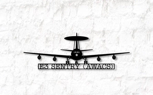 E3g Sentry Awacs Airborne Early Warning And Control Aircraft Metal Sign Cut Metal Sign Wall Decor - 8 inches - metal sign