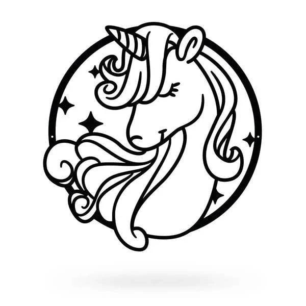 Magical Unicorn Cut Metal Sign Metal House Sign - 8 inches - metal sign