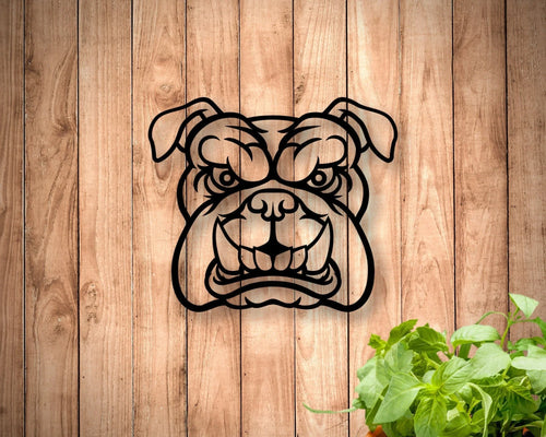 Bulldog Metal Sign For Home Bulldogs Sign Bulldogs Door Hanger Dog Metal Art Bulldog Fans Metal Artenglish Bulldog Art Metal Signs - 8 inches - metal sign