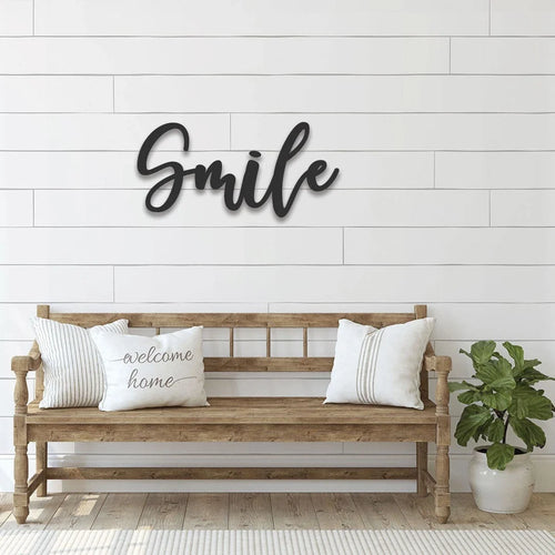 Smile Sign Dentist Office Sign Dentist Office Decor Dentist Office Dentistry Decor Metal Cursive Sign - 8 inches - metal sign