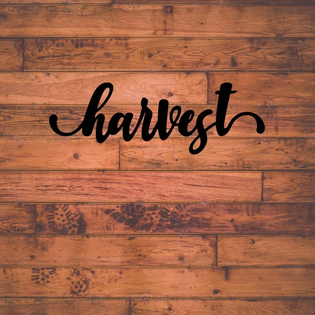 Harvest Sign Cut Metal Sign Wall Decor Metal Sign Metal Art - 8 inches - metal sign