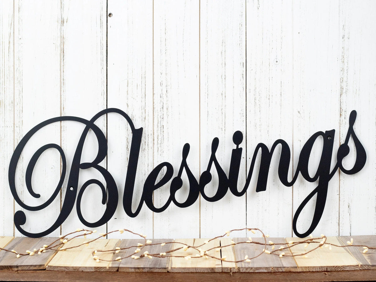 Blessings Metal Sign Metal Wall Hanging Metal Wall Decor Gift For Her Family Sign - 8 inches - metal sign