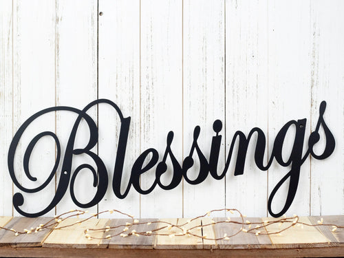 Blessings Metal Sign Metal Wall Hanging Metal Wall Decor Gift For Her Family Sign - 8 inches - metal sign