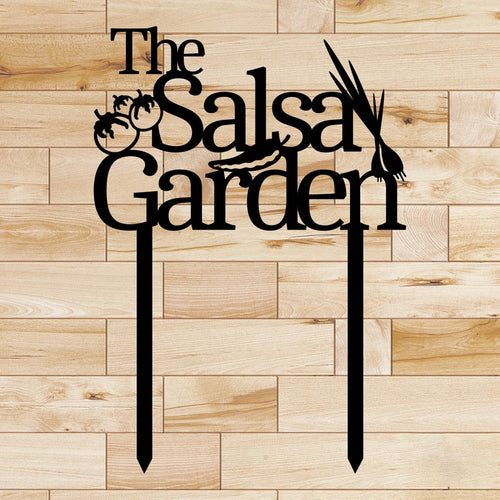 The Salsa Garden Metal Sign Cut Metal Sign Wall Metal Sign - 8 inches - metal sign