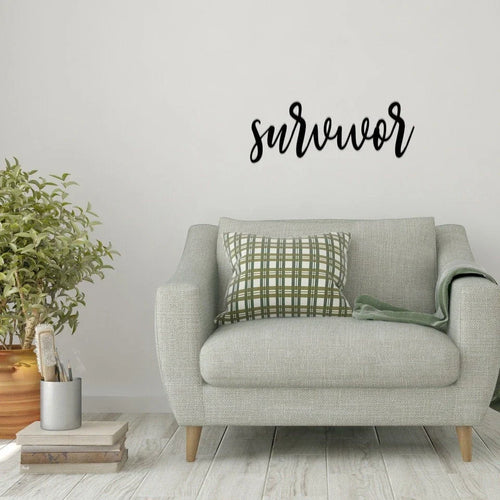 Survivor Survivor Metal Wall Decor Survivor Metal Sign For Home Inspirational Housewarming Gift - 8 inches - metal sign