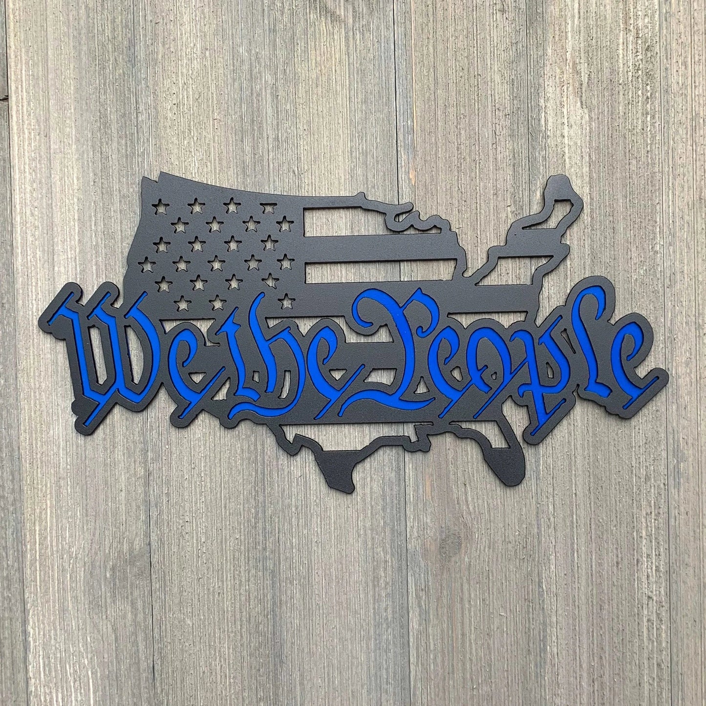 We The People Usa Metal Sign Cutout Cut Metal Sign Wall Metal Art - 8 inches - metal sign