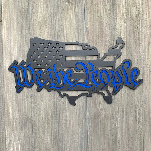 We The People Usa Metal Sign Cutout Cut Metal Sign Wall Metal Art - 8 inches - metal sign