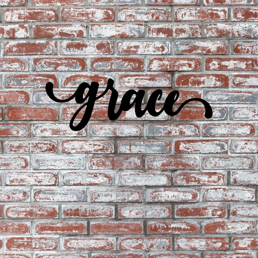 Grace Sign Cut Metal Sign Wall Decor Metal Sign Metal Art - 8 inches - metal sign