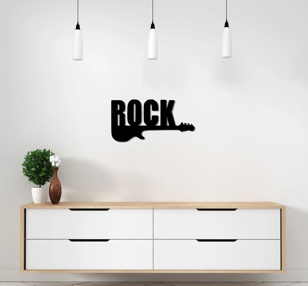 Rock Music Metal Wall Sign Living Room Decoration Music Room Wall Sign Gift For Rock Music Fans Rock N Roll Metal Art Classic Rock Art - 8 inches - metal sign