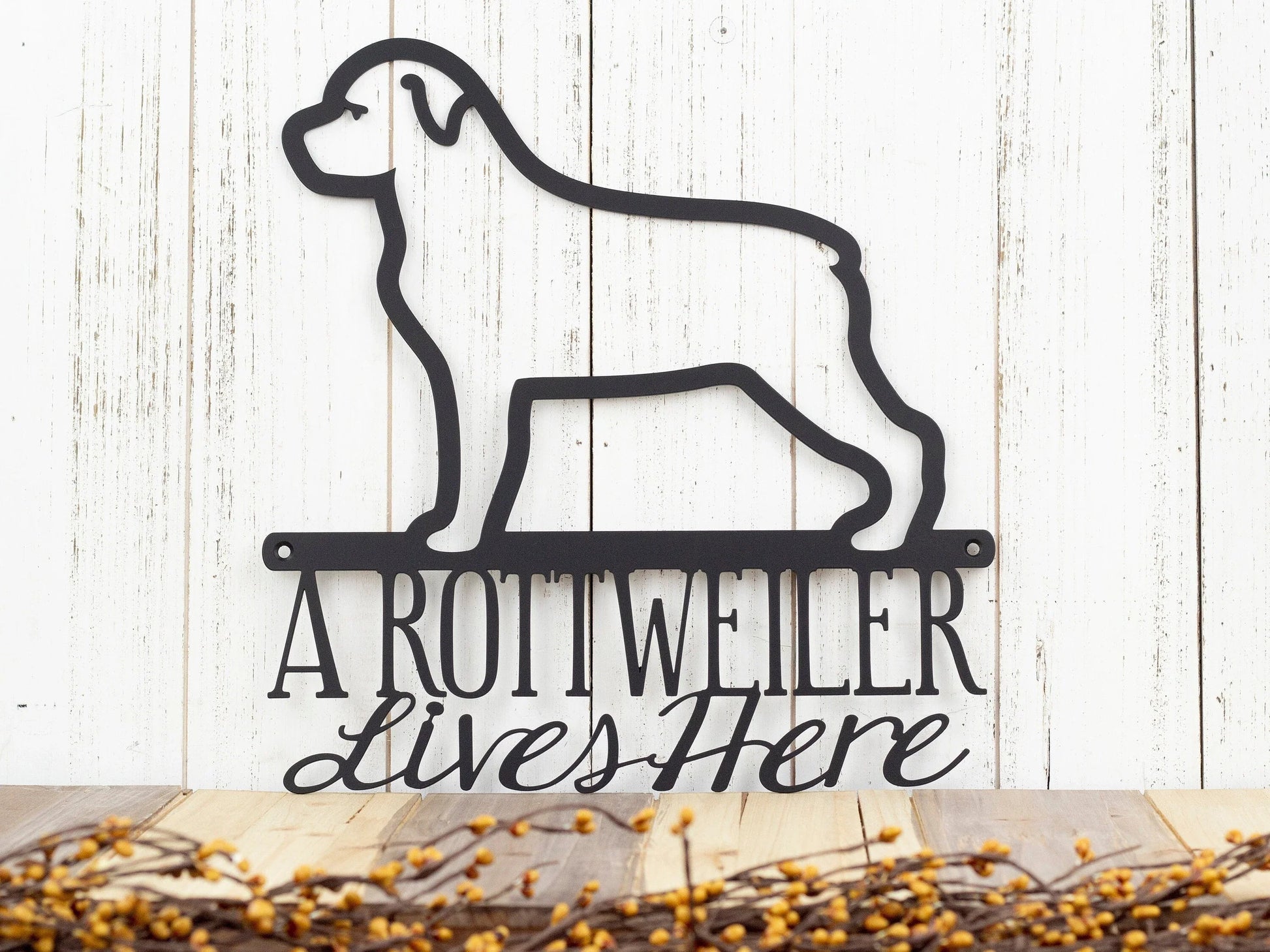 Rottweiler Sign Dog Outdoor - 8 inches - metal sign