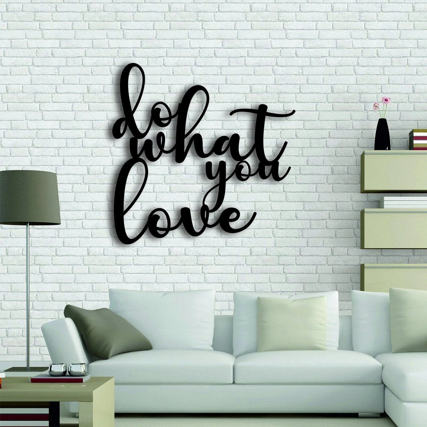 Do What You Love Motivational Wall Decor Kitchen Wall Signs Metal Letters Metal Wall Decor Hanging Housewarming Gift - 8 inches - metal sign