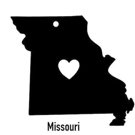 Missouri State Ornament Cut Metal Sign Wall Decor Metal Sign Metal Art - 8 inches - metal sign