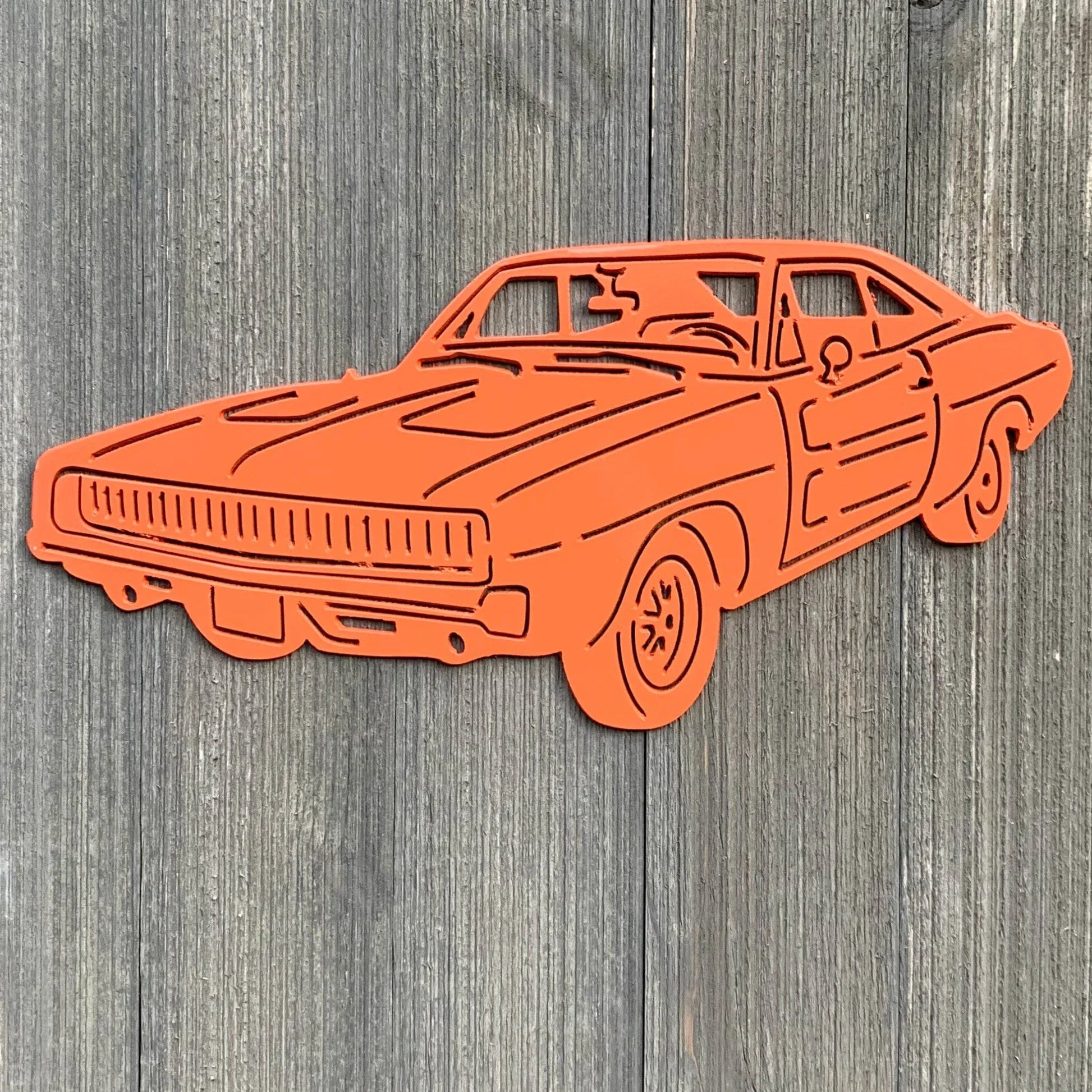 Dukes Of Hazard Charger Metal Sign Cutout Cut Metal Sign Wall Metal Art - 8 inches - metal sign