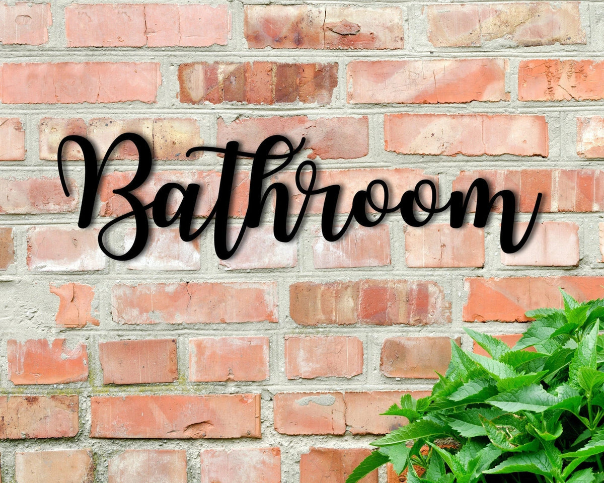 Bathroom Metal Sign Outdoor Bathroom Sign Metal Bathroom Signs Bathroom Wall Decor Bathroom Signs Bathroom Decor Bathroom Wall Art - 8 inches - metal sign