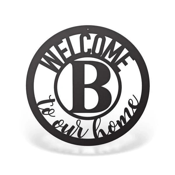 Metal Welcome Letter Sign Cut Metal Sign Metal House Sign - 8 inches - metal sign