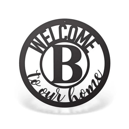 Metal Welcome Letter Sign Cut Metal Sign Metal House Sign - 8 inches - metal sign