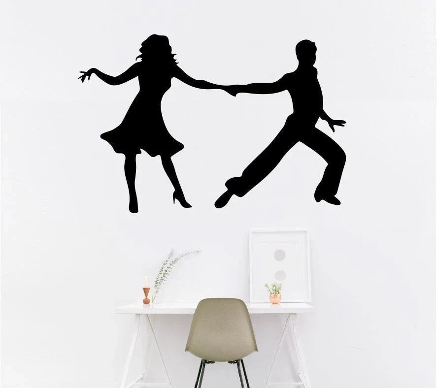 Dance Couple Dancing Dancing Dance Metal Wall Decor - 8 inches - metal sign
