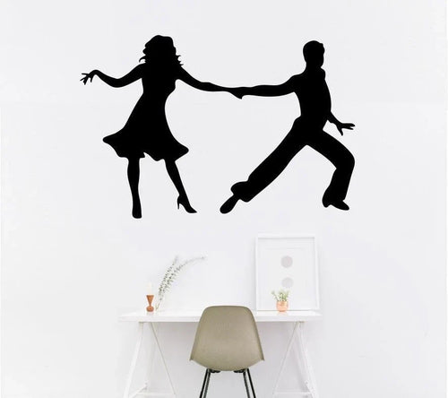 Dance Couple Dancing Dancing Dance Metal Wall Decor - 8 inches - metal sign
