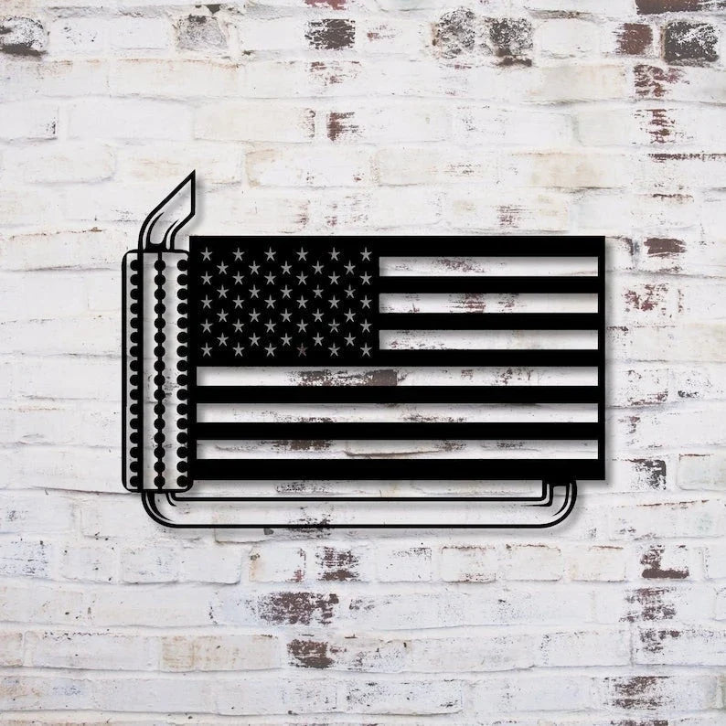 Flag Muffler Sign Truck Driver Metal Sign Gift For Truck Driver Metal Sign Eighteen Wheeler Sign Gift For Trucker Trucker Sign - 8 inches - metal sign