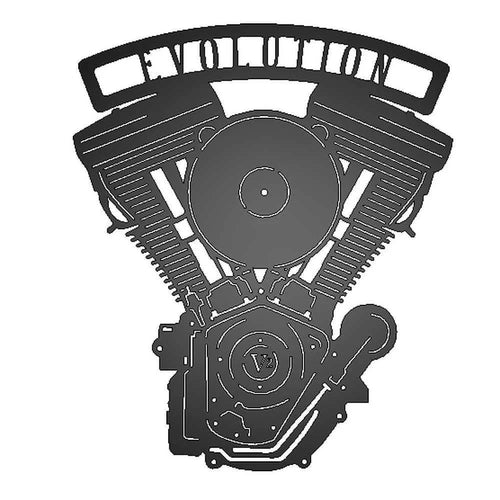 Evolution Engine Metal Garage Sign Biker Garage Steel Wall Sign Motorcyclist Gift Father's Day Gift - metal sign