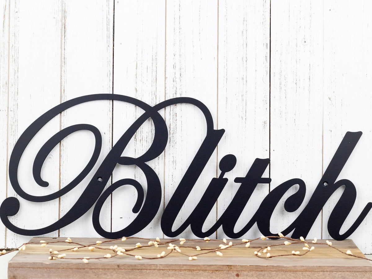 Family Name Metal Sign Family Last Name Sign Metal Wall Decor Metal Wall Hanging Outdoor Sign Name - 8 inches - metal sign