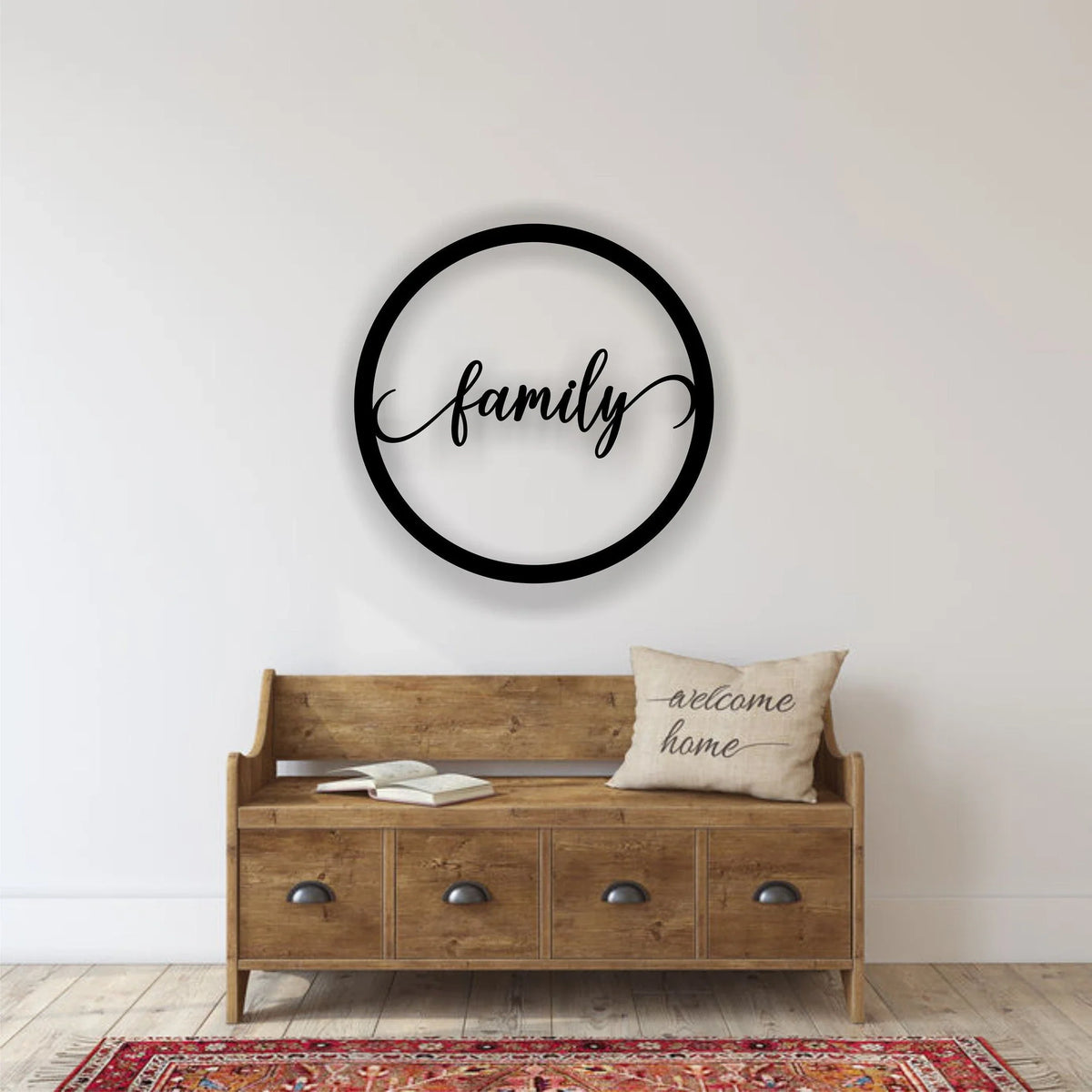 Family Entryway Decor Sign Christmas Decor Living Room Decor Kitchen Decor Christmas - 8 inches - metal sign