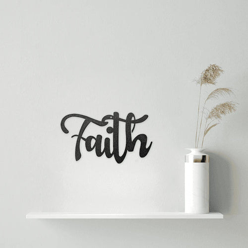 Faith Cut Metal Sign Metal House Sign - 8 inches - metal sign