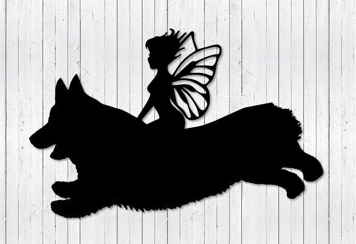 Corgi Fairy The Legend Metal Sign Cut Metal Sign Wall Decor - 8 inches - metal sign