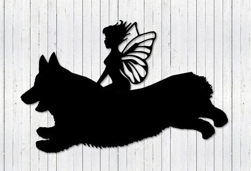 Corgi Fairy The Legend Metal Sign Cut Metal Sign Wall Decor - 8 inches - metal sign