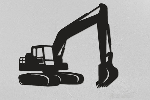 Excavator Metal Sign Work Machine Living Room Wall Decor Bedroom Wall Decor Metal Wall Hanging - 8 inches - metal sign