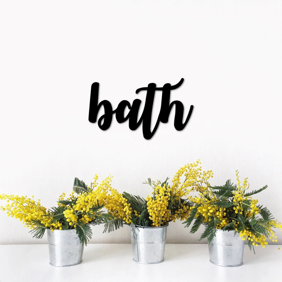 Bath Word Sign Wall Decor Metal Art Bath Gifts Bathroom Decor For The Wall Metal Word Art Master Bedroom Bathroom Accessories - 8 inches - metal sign