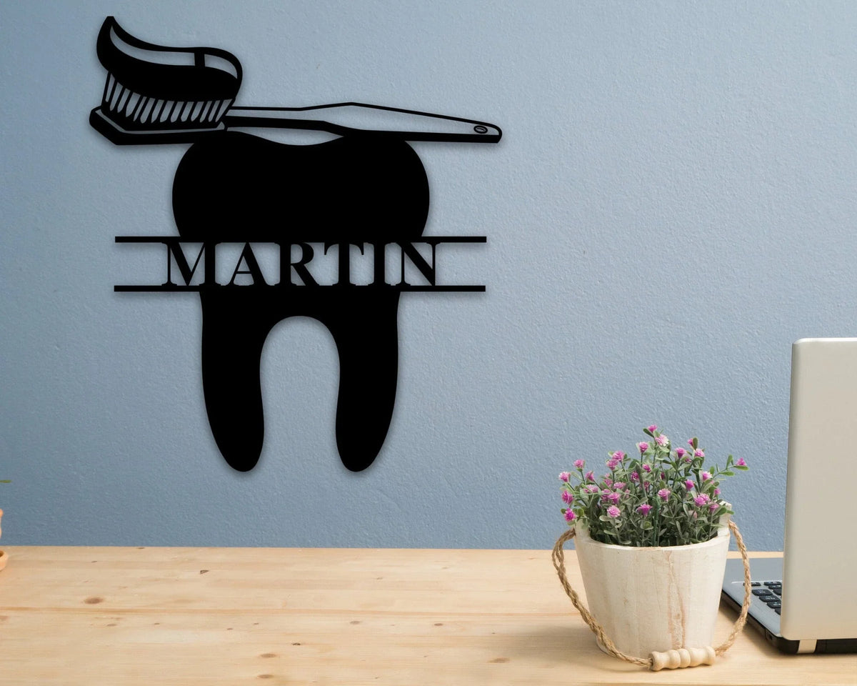 Dental Office Sign Dentist Sign Dentist Gift Dental Office Wall Decor Metal Sign Orthodontist Office Sign Dental Hygienist Gift Idea - 8 inches - metal sign