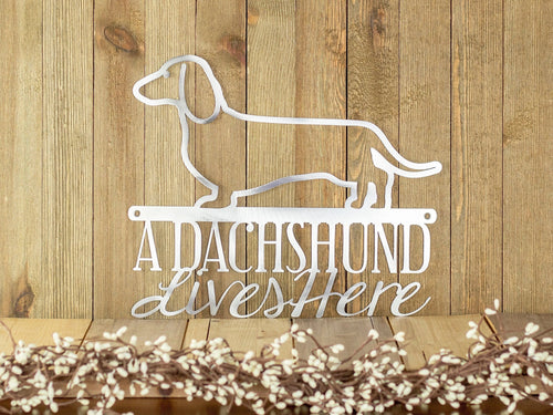 Metal Laser Cut Sign Dachshund Gift Beware Of Dog Sign - 8 inches - metal sign