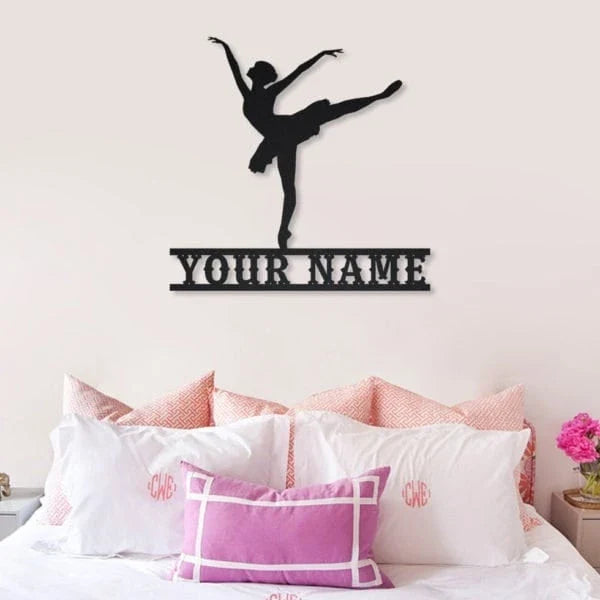 Ballerina Silhouette Ballerina Metal Metal Ballerina Ballet Sign Dance Studio Sign Dancer Metal Sign Ballerina Sign - 8 inches - metal sign