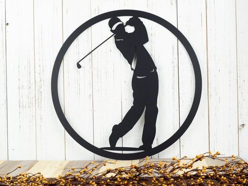 Golfer Golfer Gift Golf Gift Metal Wall Hanging Gift For Him Metal Wall Decor Metal Sign Outdoor - 8 inches - metal sign