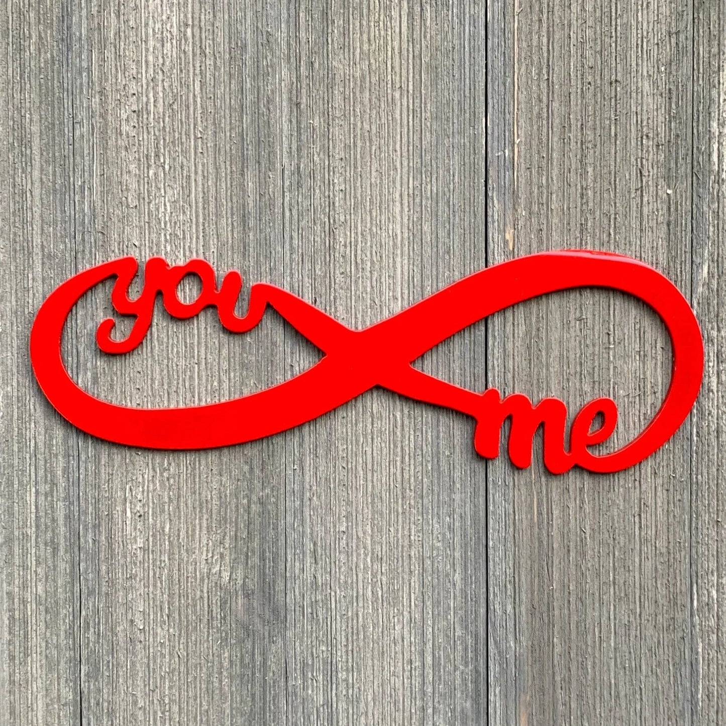 You And Me Infinity Metal Sign Cutout Cut Metal Sign Wall Metal Art - 8 inches - metal sign
