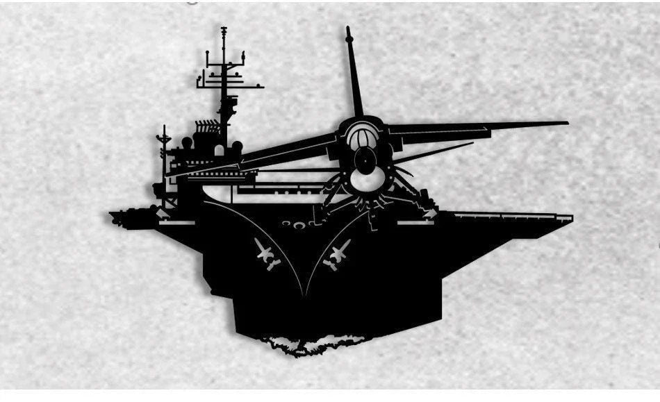 F8 Crusader Launched From Carrier Metal Sign Cut Metal Sign Wall Decor - 8 inches - metal sign