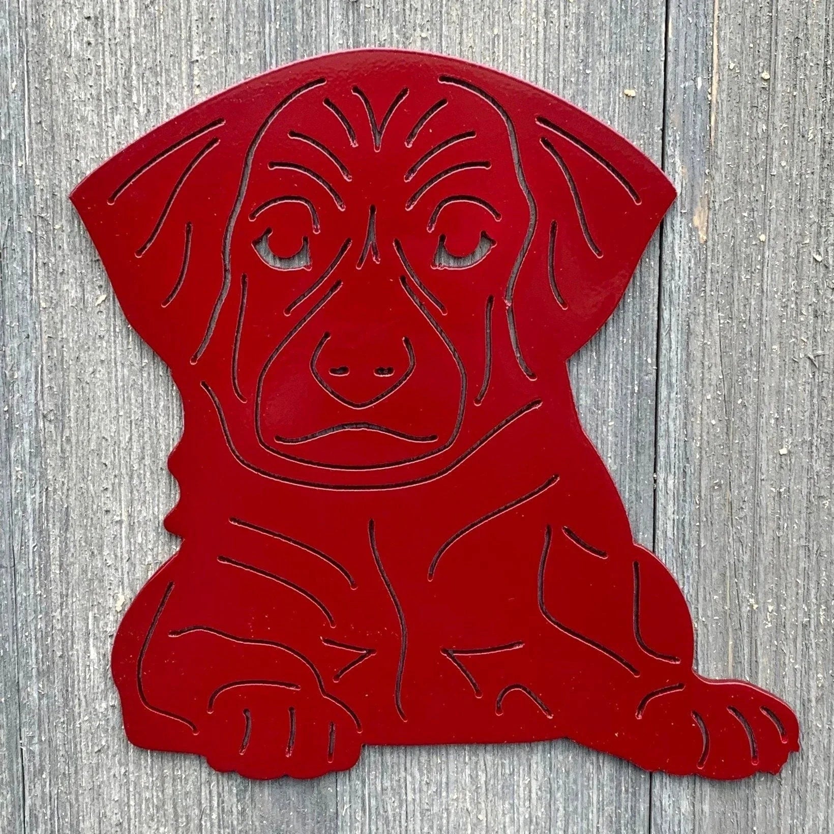 Puppy Metal Sign Cutout Cut Metal Sign Wall Metal Art - 8 inches - metal sign