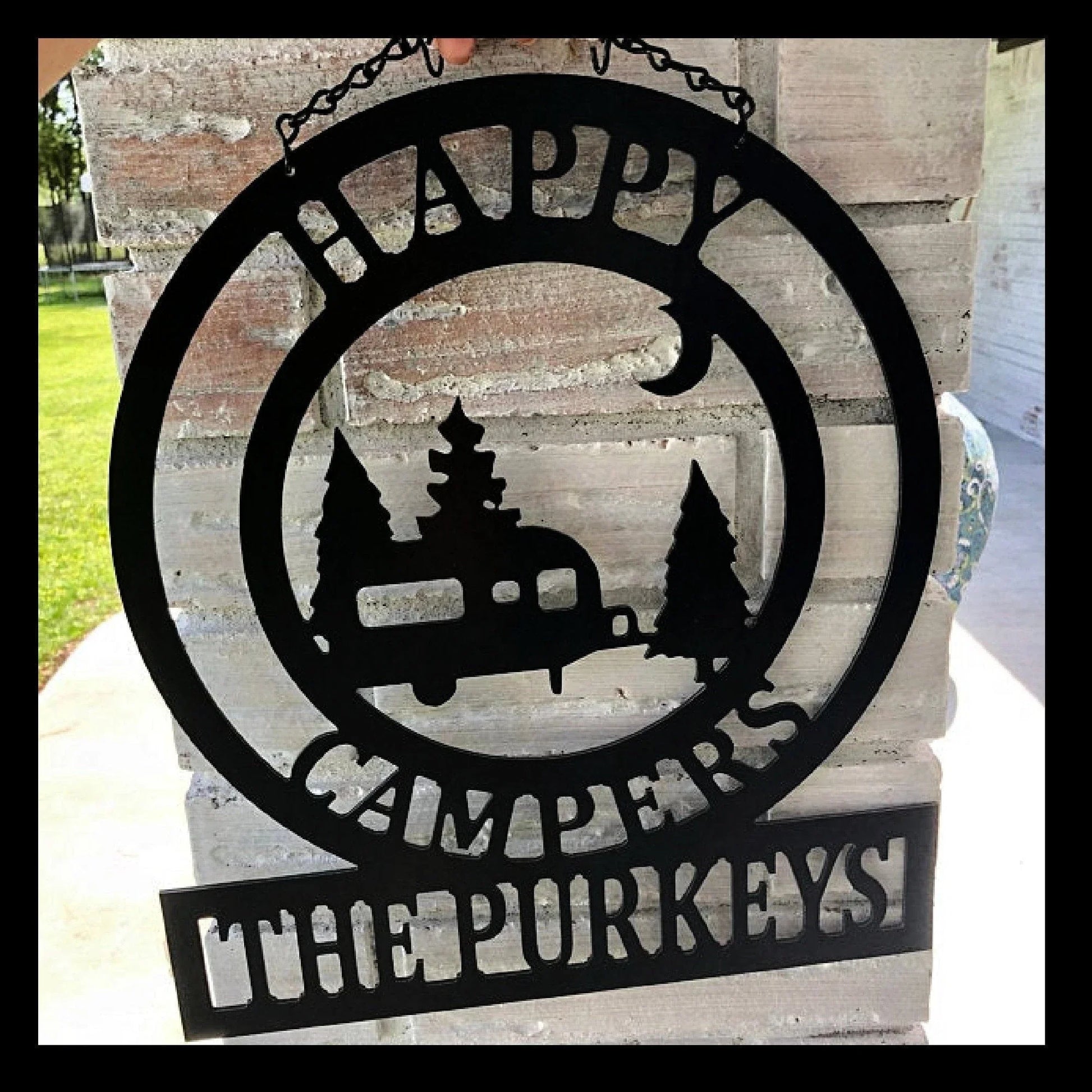 Camping Gifts & Camper Family Decor Cut Metal Sign Wall Metal Sign - 8 inches - metal sign