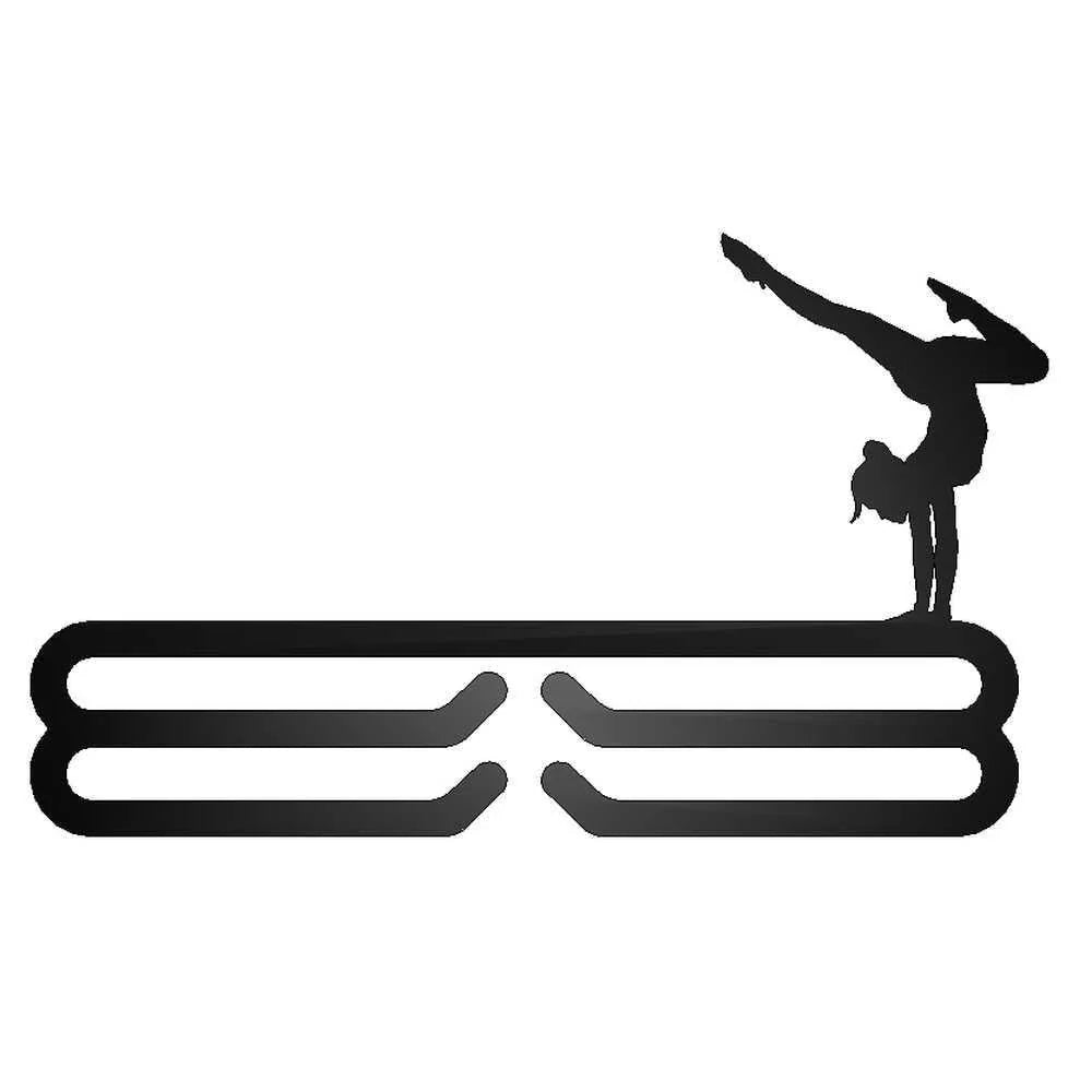 Female Gymnast Medal Hanger Cut Metal Sign Wall Metal Art - 8 inches - metal sign