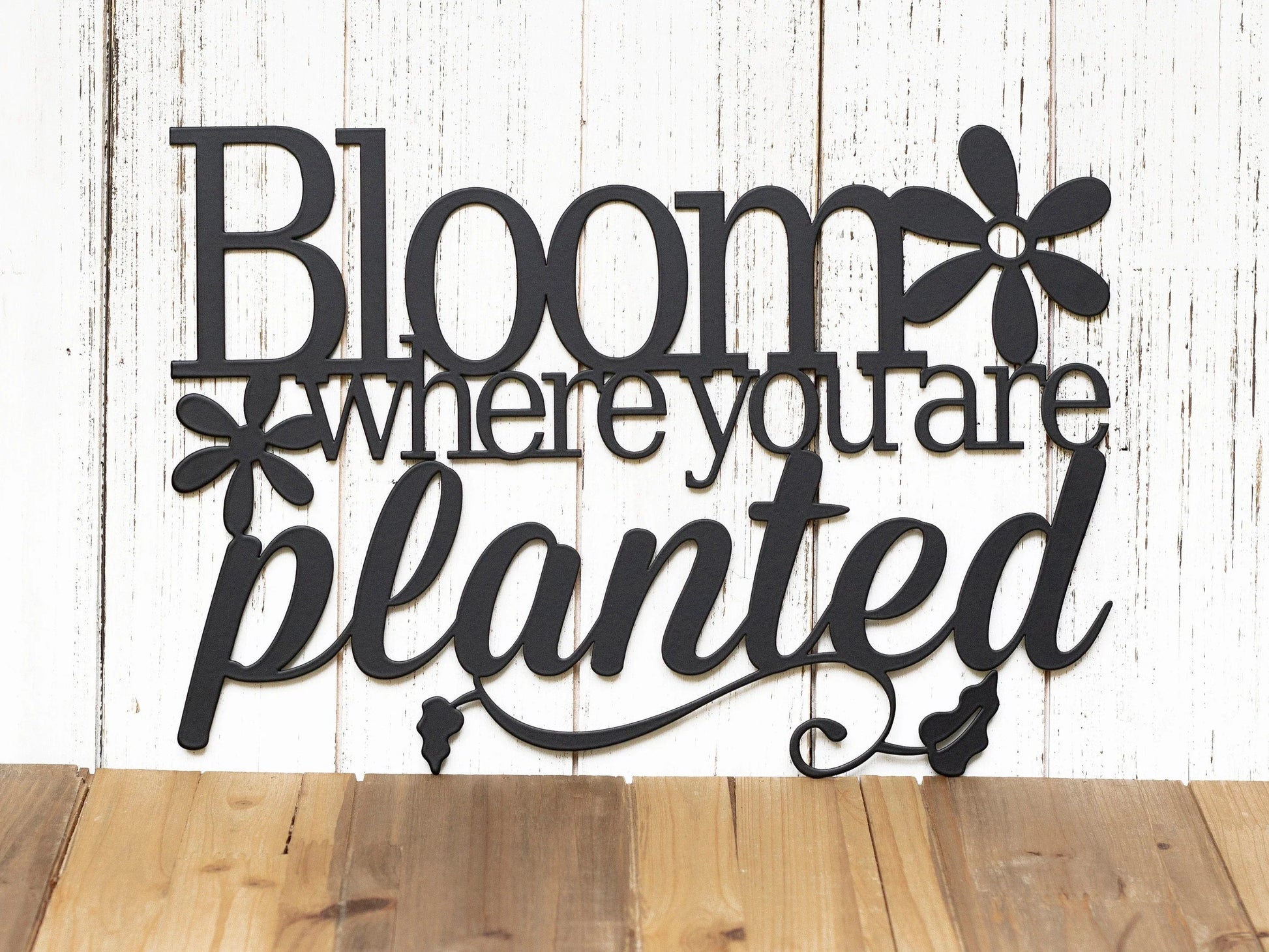 Bloom Where You Are Planted Metal Sign Garden Sign Garden Decor Outdoor Garden Sign Daisy Flower - 8 inches - metal sign