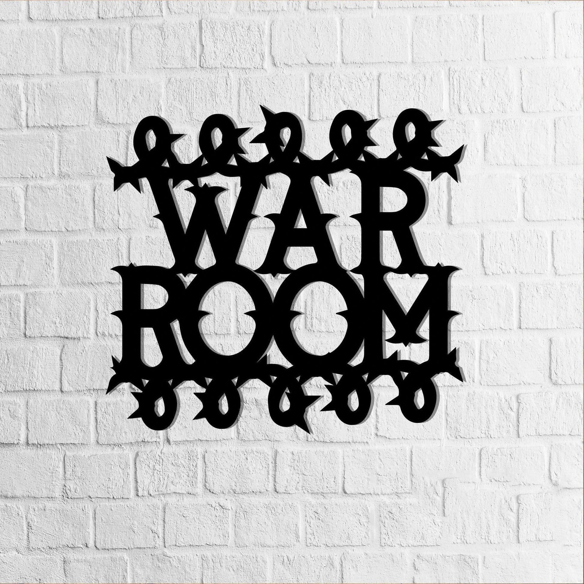 War Room Sign Plasma Cut steel Sign Cnc steel Art Prayer Inspirational Meditation Prayer Room - 8 inches - metal sign
