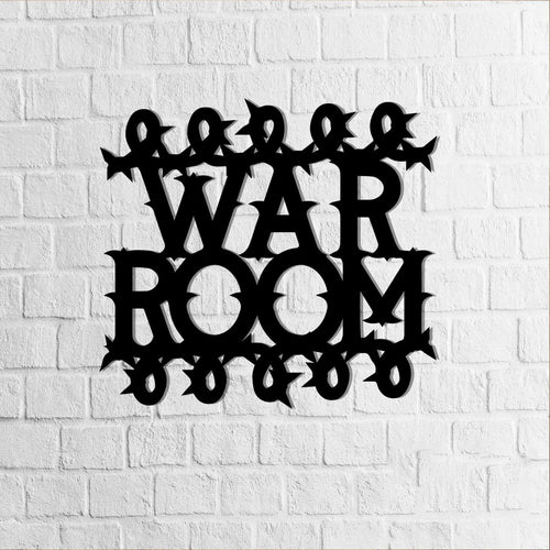 War Room Sign Plasma Cut steel Sign Cnc steel Art Prayer Inspirational Meditation Prayer Room - 8 inches - metal sign