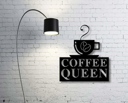 Coffee Sign Metal Coffee Sign For Kitchen Coffee Sign Decor Coffee Decor Kitchen Coffee Steel Coffee Queen Coffee Queen - 8 inches - metal sign
