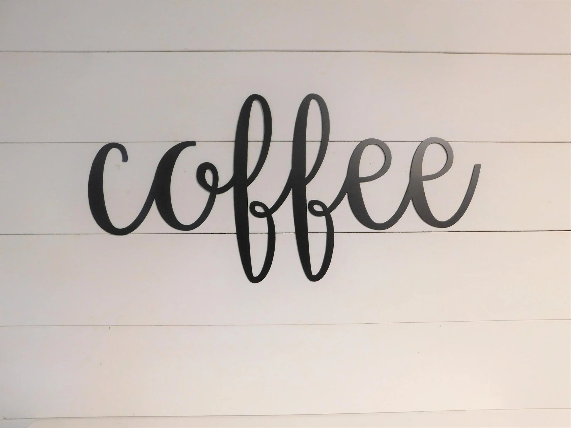 Coffee Sign Metal Coffee Sign Rustic Word Art Sign Coffee Bar Decor Coffee Gift - 8 inches - metal sign