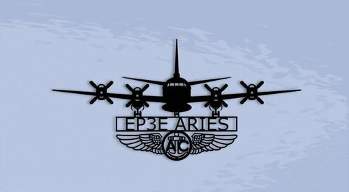 Ep3e Aries With Aircrew Wings Naval Aircraft Metal Sign Cut Metal Sign Wall Decor - 8 inches - metal sign
