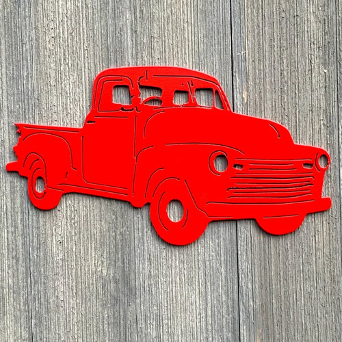 Classic Chevy Pickup Metal Sign Cutout Cut Metal Sign Wall Metal Art - 8 inches - metal sign